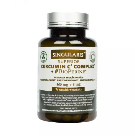 Curcumin C3 Complex Bioperine (70kaps) Kurkumina Piperyna SINGULARIS