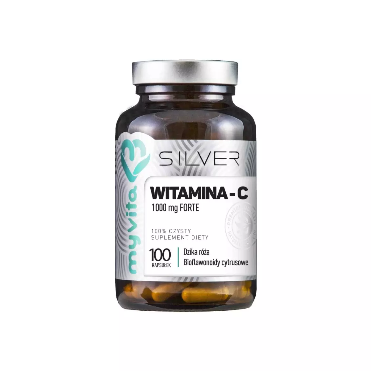 Witamina C 1000 mg Bioflawonoidy Dzika Róża (100 kaps) Silver Myvita Witamina C 1000 mg Bioflawonoidy Dzika Róża (100 kaps) Silver Myvita