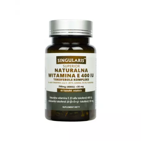 WITAMINA E 400IU Tokoferole Naturalna (60kaps) SINGULARIS