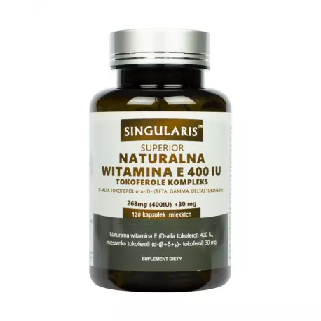 Witamina E 400IU Tokoferole Naturalna (120 kaps) Singularis