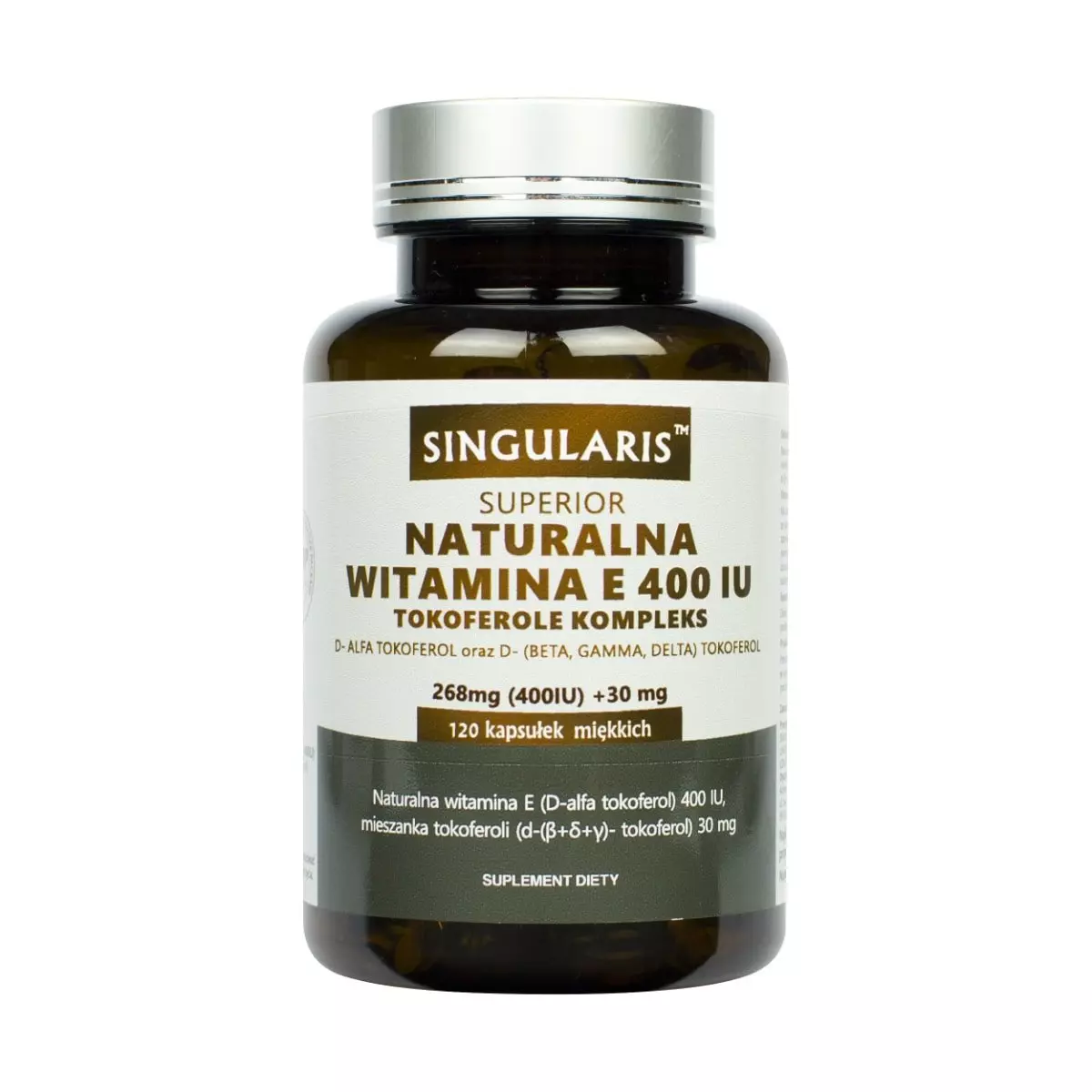 Witamina E 400IU Tokoferole Naturalna (120 kaps) Singularis Witamina E 400IU Tokoferole Naturalna (120 kaps) Singularis