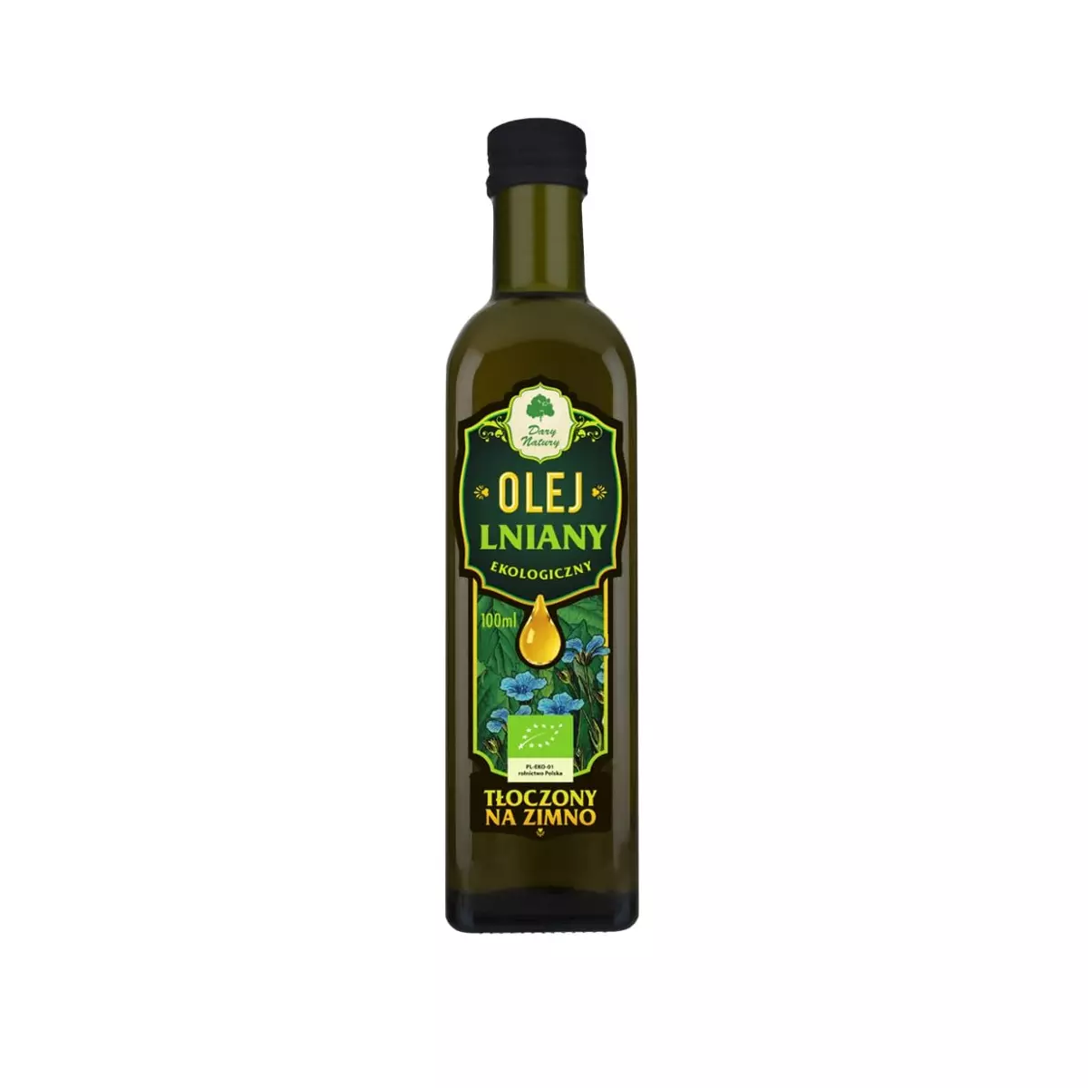 Olej Lniany EKO 100ml Dary Natury Olej Lniany EKO 100ml Dary Natury