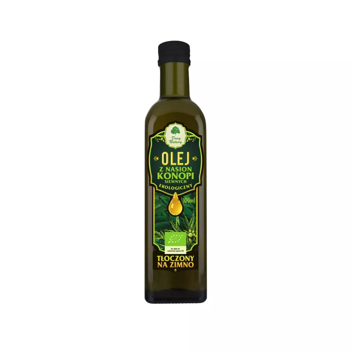 Olej z Nasion Konopi 100ml Dary Natury Olej z Nasion Konopi 100ml Dary Natury