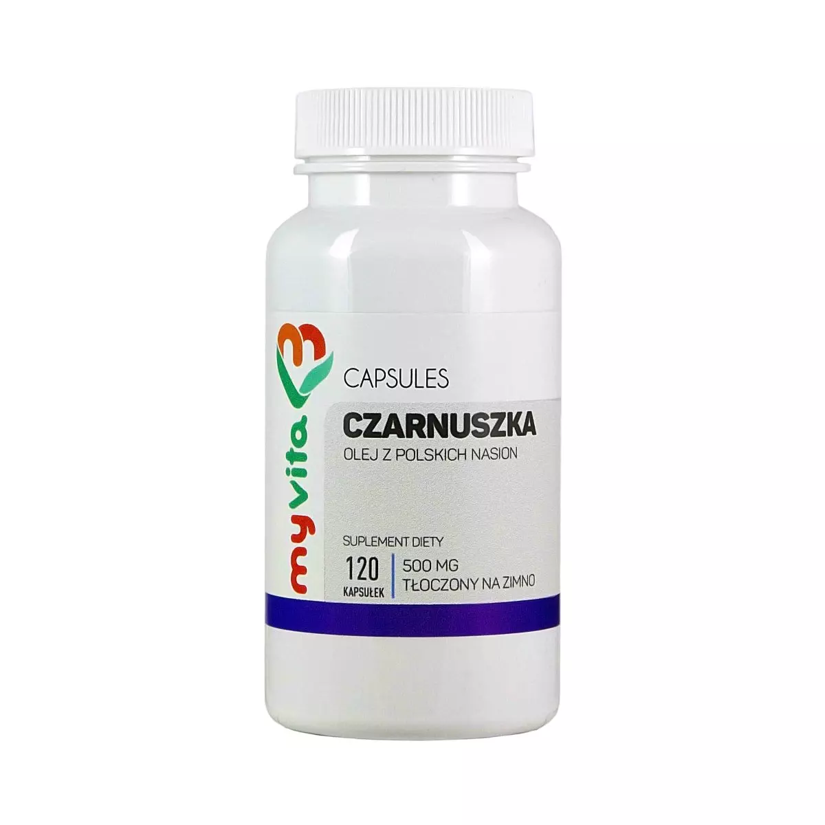 Czarnuszka 500 mg (120 kaps) Polski olej z nasion Myvita Czarnuszka 500 mg (120 kaps) Polski olej z nasion Myvita