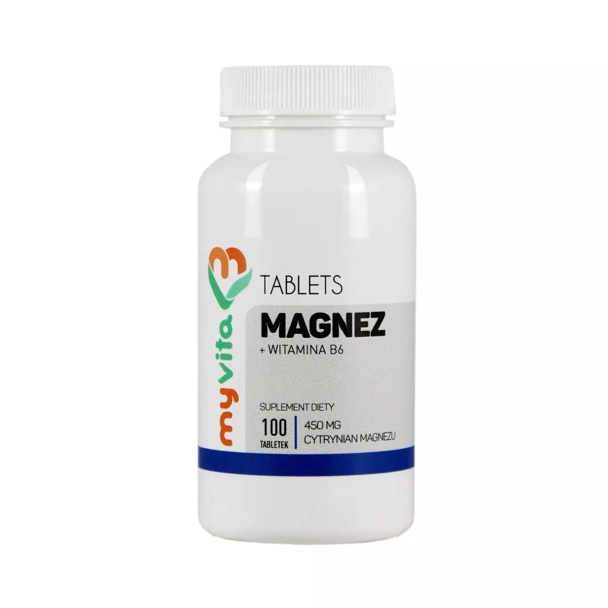 Magnez i Witamina B6 (100 tab) Cytrynian Magnezu Myvita Magnez i Witamina B6 (100 tab) Cytrynian Magnezu Myvita