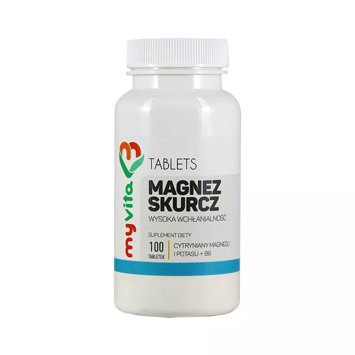 Magnez Skurcz + Potas + Witamina B6 (100 tab) Myvita Magnez Skurcz + Potas + Witamina B6 (100 tab) Myvita