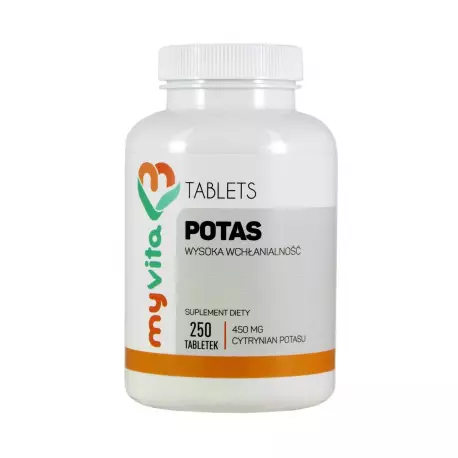 POTAS Cytrynian Potasu (250 tab) Myvita
