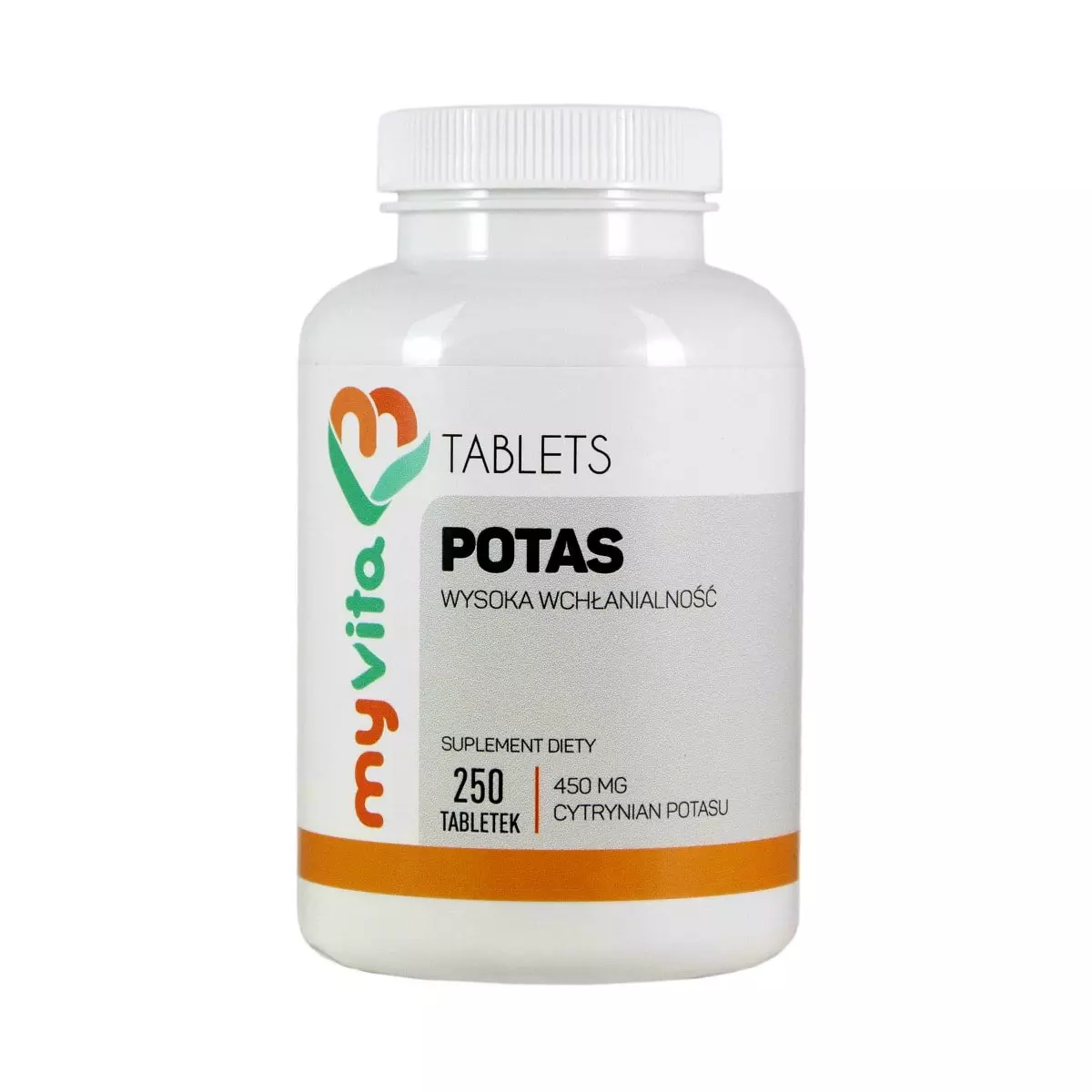 POTAS Cytrynian Potasu (250 tab) Myvita POTAS Cytrynian Potasu (250 tab) Myvita