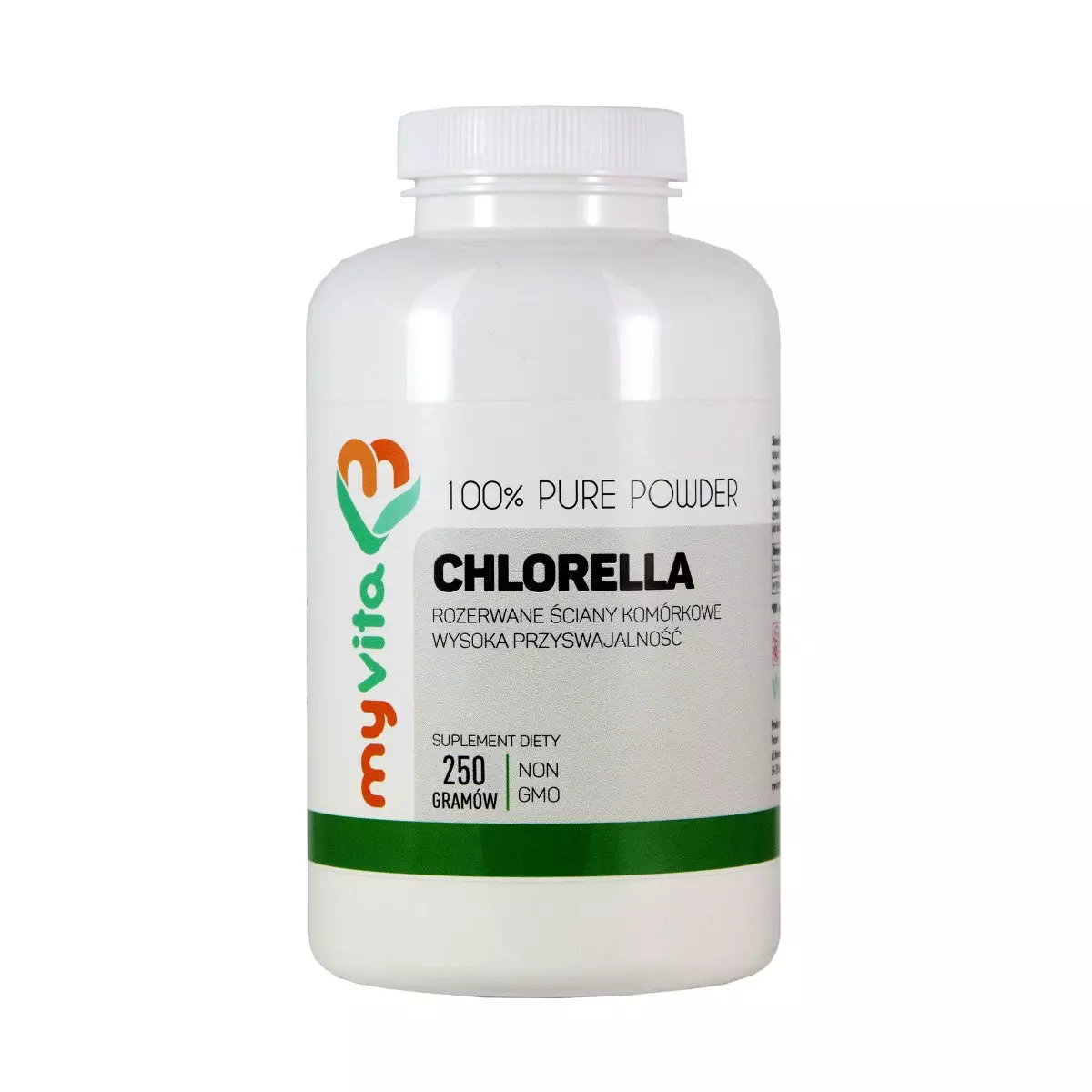 Chlorella Vulgaris 250 g Proszek Myvita Chlorella Vulgaris 250 g Proszek Myvita