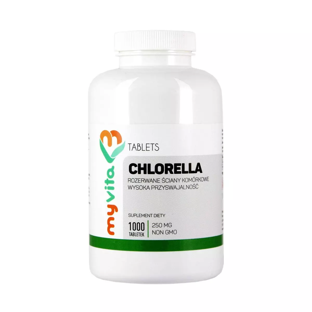 Chlorella Vulgaris 250 mg (1000 tab) MyVita Chlorella Vulgaris 250 mg (1000 tab) MyVita