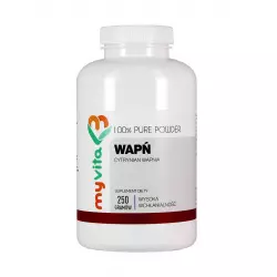 Cytrynian Wapnia 100% Czysty Proszek 250 g Wapń Myvita