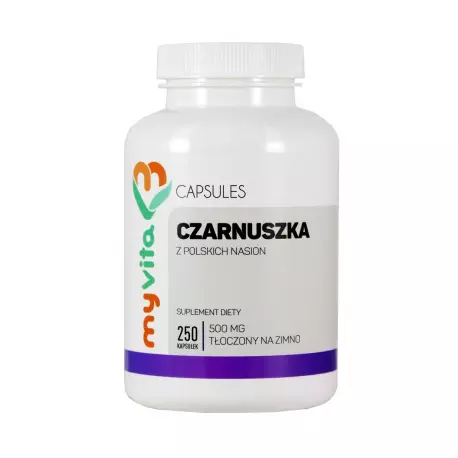 Czarnuszka 500 mg (250 kaps) Polski olej z nasion Myvita