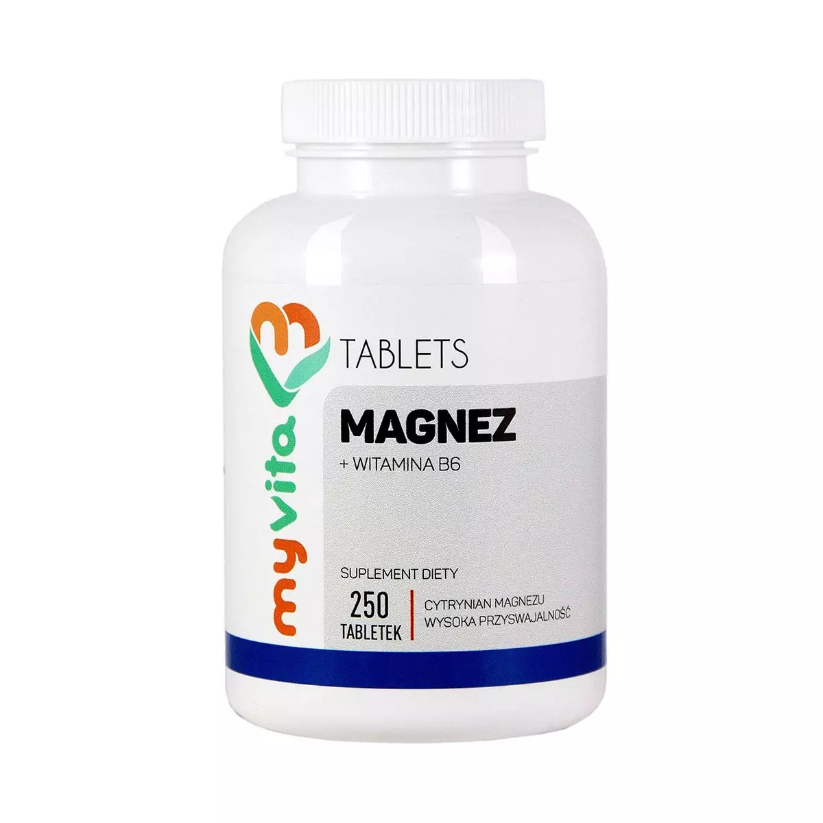Magnez i Witamina B6 (250 tab) Cytrynian Magnezu MyVita Magnez i Witamina B6 (250 tab) Cytrynian Magnezu MyVita