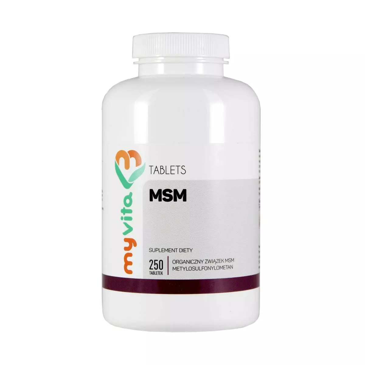 MSM 500mg (250tab) Siarka Organiczna MyVita MSM 500mg (250tab) Siarka Organiczna MyVita
