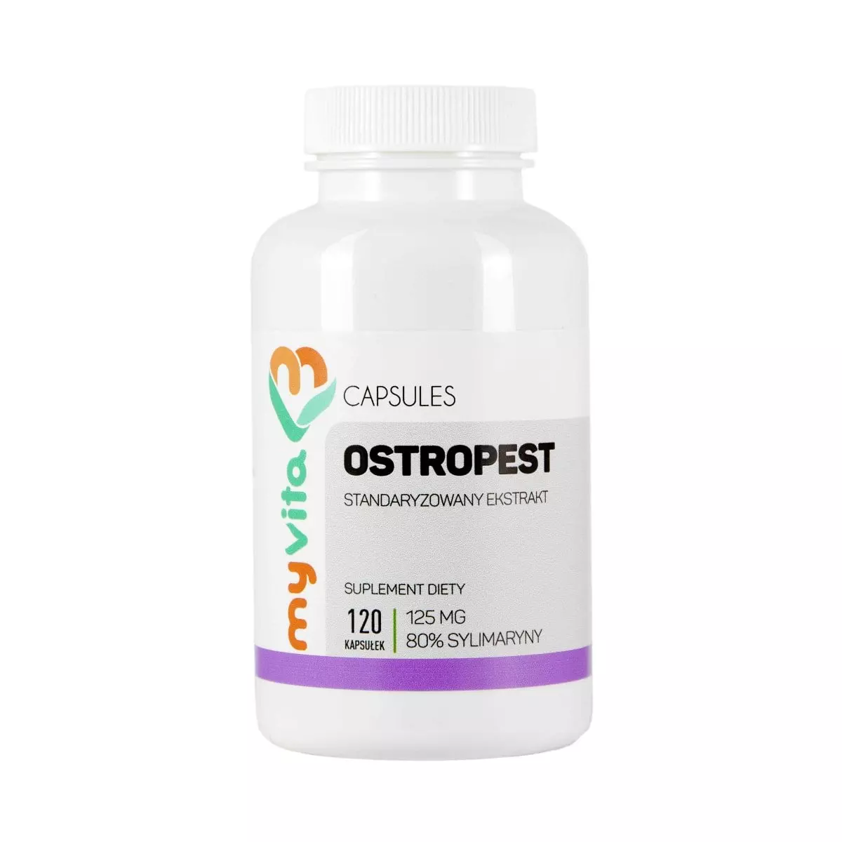 Ostropest Ekstrakt 125 mg (120 kaps) 80% Sylimaryny Myvita Ostropest Ekstrakt 125 mg (120 kaps) 80% Sylimaryny Myvita