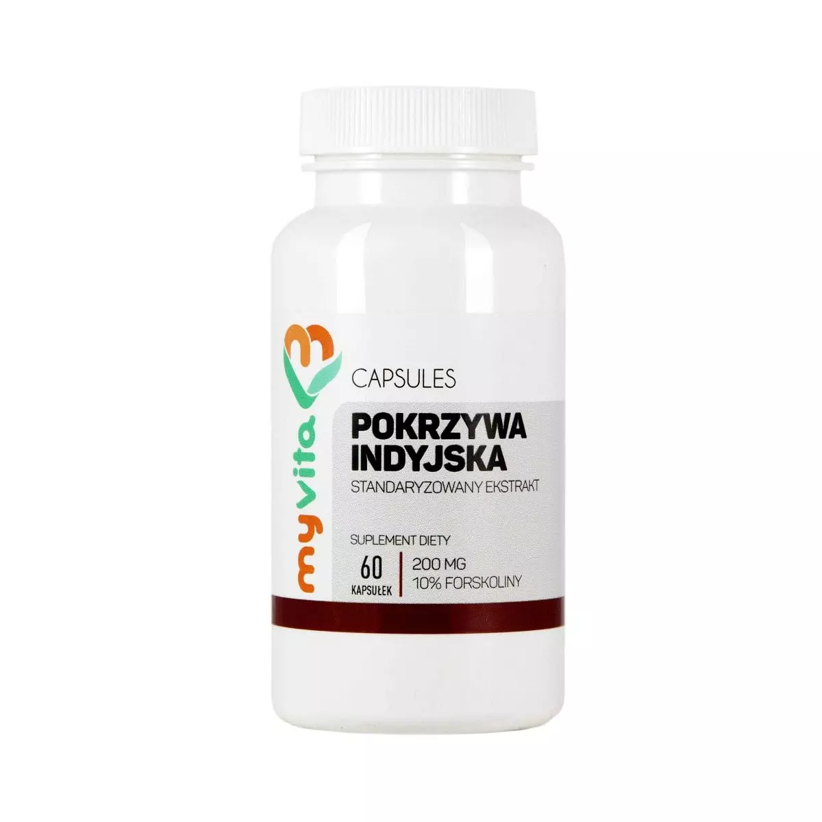 Pokrzywa Indyjska Forskolina 200 mg (60 kaps) MyVita Pokrzywa Indyjska Forskolina 200 mg (60 kaps) MyVita