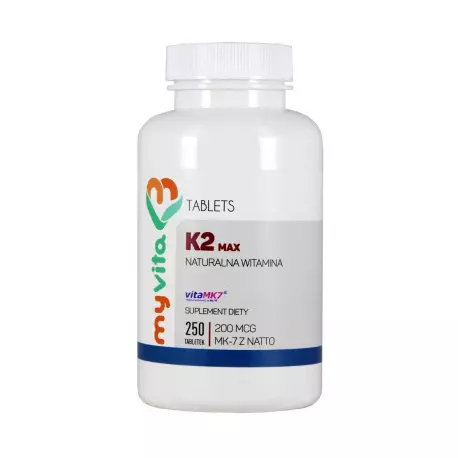 Witamina K2 MK-7 MAX 200 mcg z Natto (250 tab) Myvita