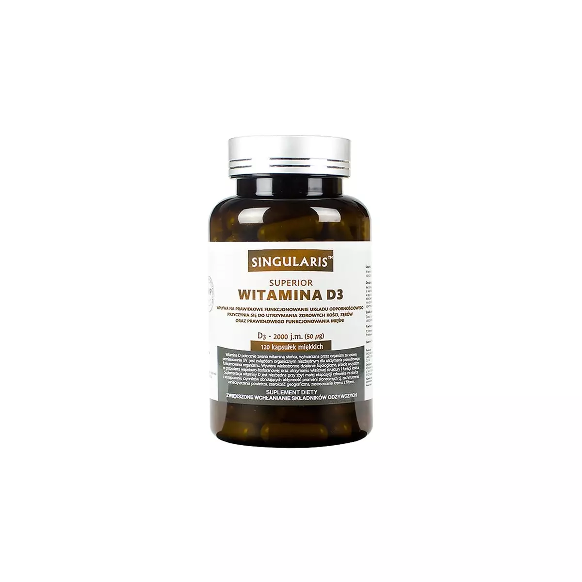 Witamina D3 Superior 2000IU (120kaps) SINGULARIS Witamina D3 Superior 2000IU (120kaps) SINGULARIS