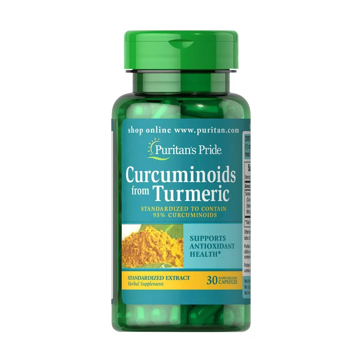 Kurkuminoidy 93% Ekstrakt z Kurkumy (30kaps) Curcumin Puritan's Pride Kurkuminoidy 93% Ekstrakt z Kurkumy (30kaps) Curcumin Puritan's Pride