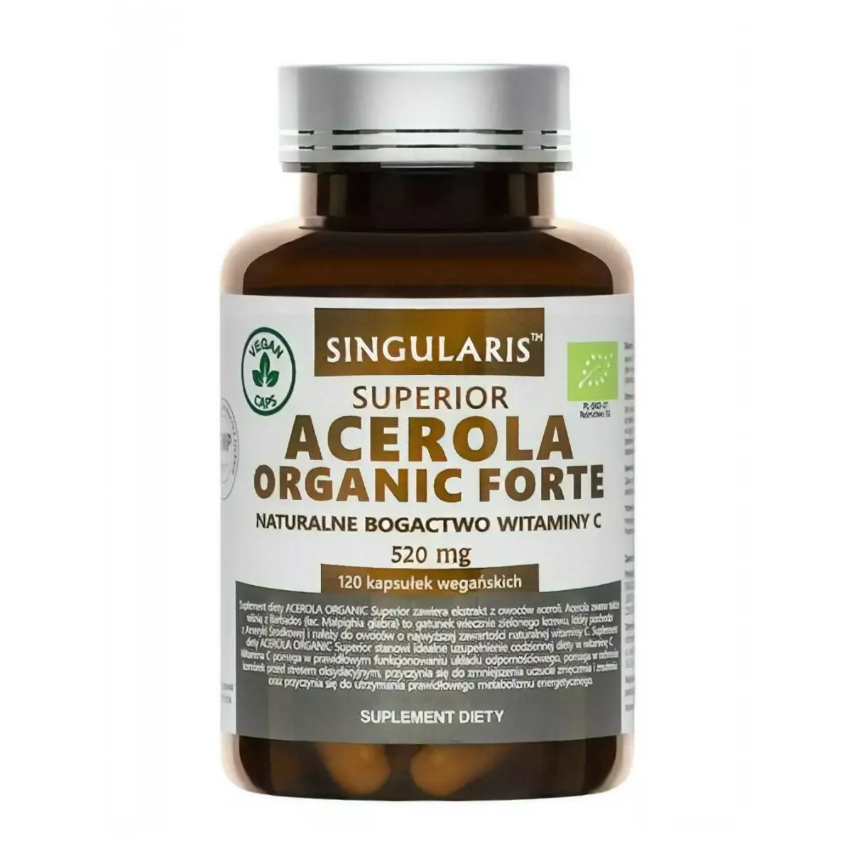 Acerola Organic Forte 520 mg (120kaps) Witamina C Singularis Acerola Organic Forte 520 mg (120kaps) Witamina C Singularis