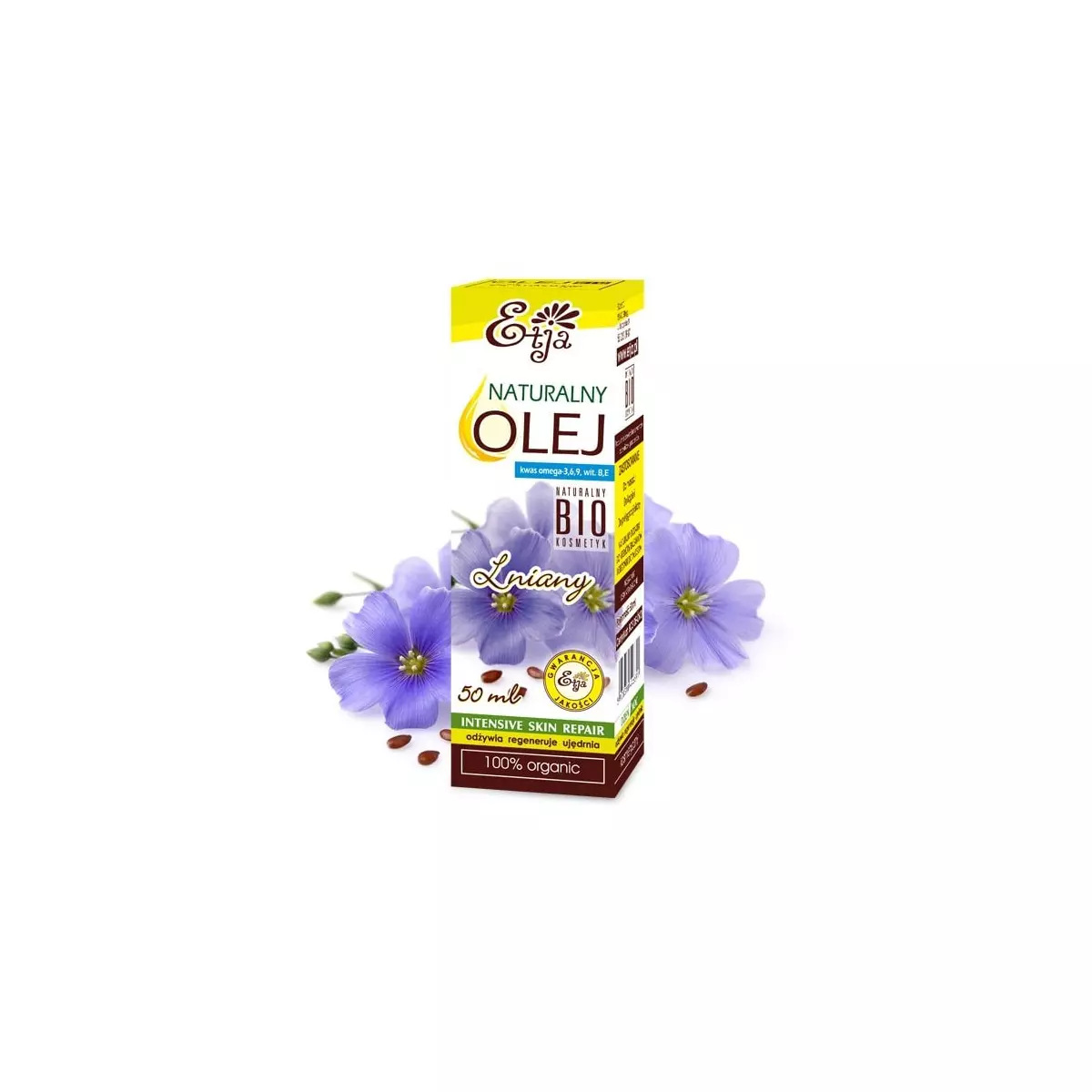 Olej Lniany BIO EKO Naturalny 100% 50ml Etja Olej Lniany BIO EKO Naturalny 100% 50ml Etja