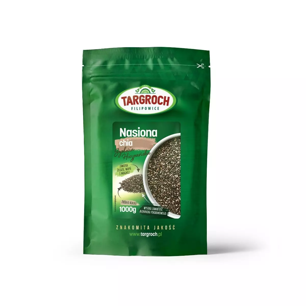 Nasiona Chia - Szałwia Hiszpańska 1kg Targroch Nasiona Chia - Szałwia Hiszpańska 1kg Targroch