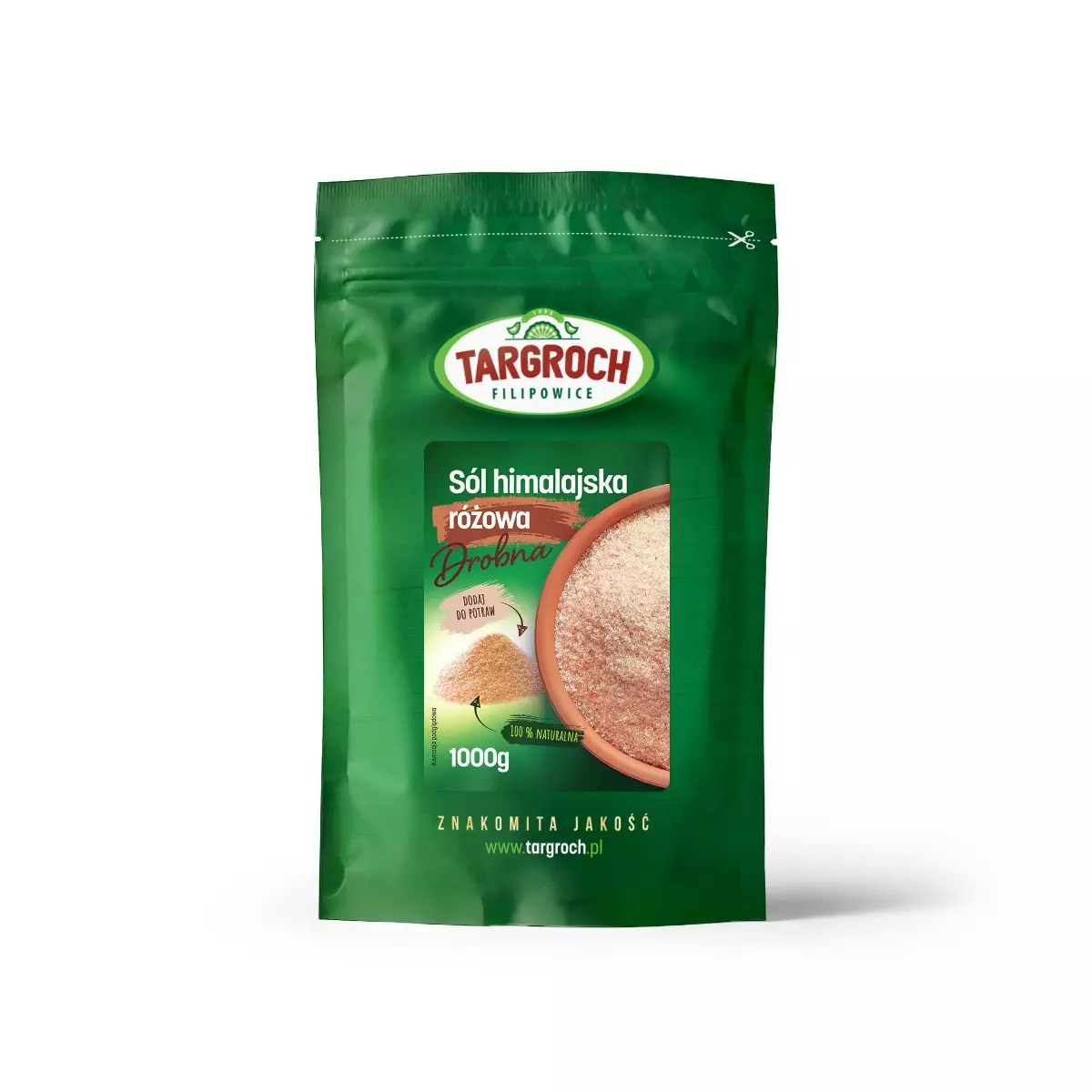Sól Himalajska Drobna Różowa 1kg Targroch Sól Himalajska Drobna Różowa 1kg Targroch