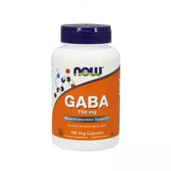 GABA Kwas Gamma-Aminomasłowy 750mg (100kaps) Now Foods