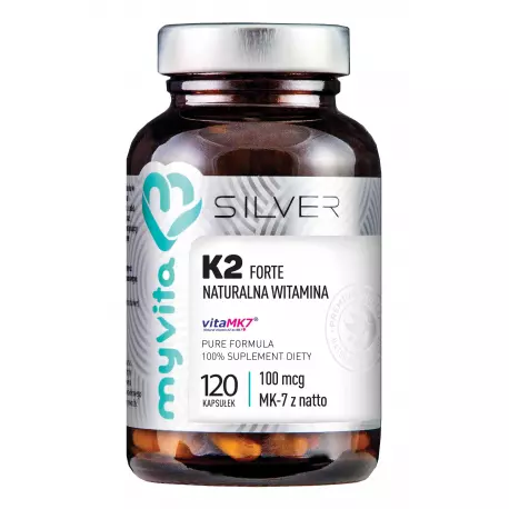 WITAMINA K2 MK-7 FORTE 100 mcg Naturalna (120 kaps) Silver Myvita