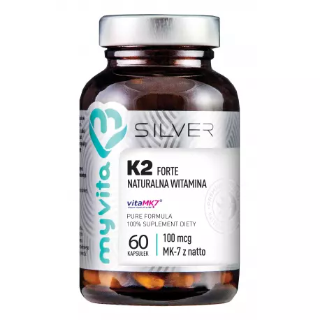 WITAMINA K2 MK-7 FORTE 100 mcg Naturalna (60 kaps) Silver Myvita