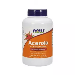 Acerola Ekstrakt 4:1 Proszek 170g Witamina C Now Foods