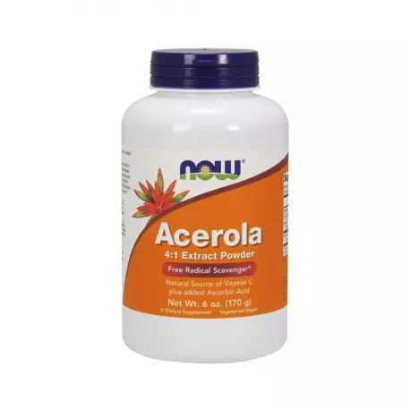 Acerola Ekstrakt 4:1 Proszek 170g Witamina C Now Foods