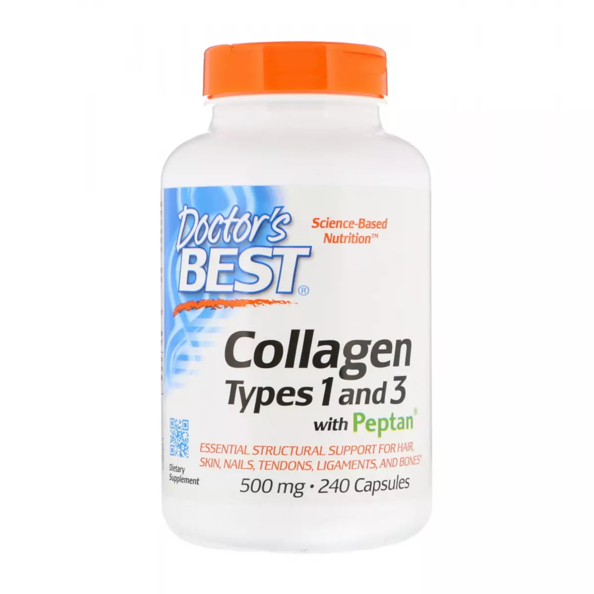 Kolagen Typu 1 & 3 Peptan 500 mg (240 kaps) Doctor\'s Best Kolagen Typu 1 & 3 Peptan 500 mg (240 kaps) Doctor\'s Best