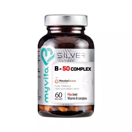 Witamina B-COMPLEX B-50 MAX (60 kaps) Silver MyVita