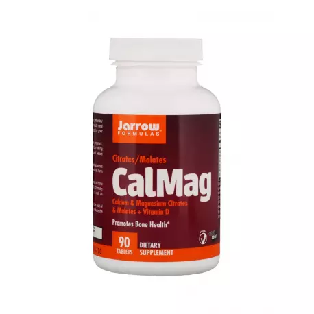CalMag Przyswajalny Wapń i Magnez + Witamina D2 (90 tab) Jarrow Formulas