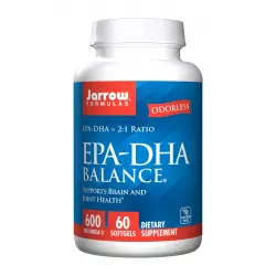 EPA DHA Balance (2:1) Kwasy Tłuszczowe Omega-3 600 mg (60 sgels) Jarrow Formulas