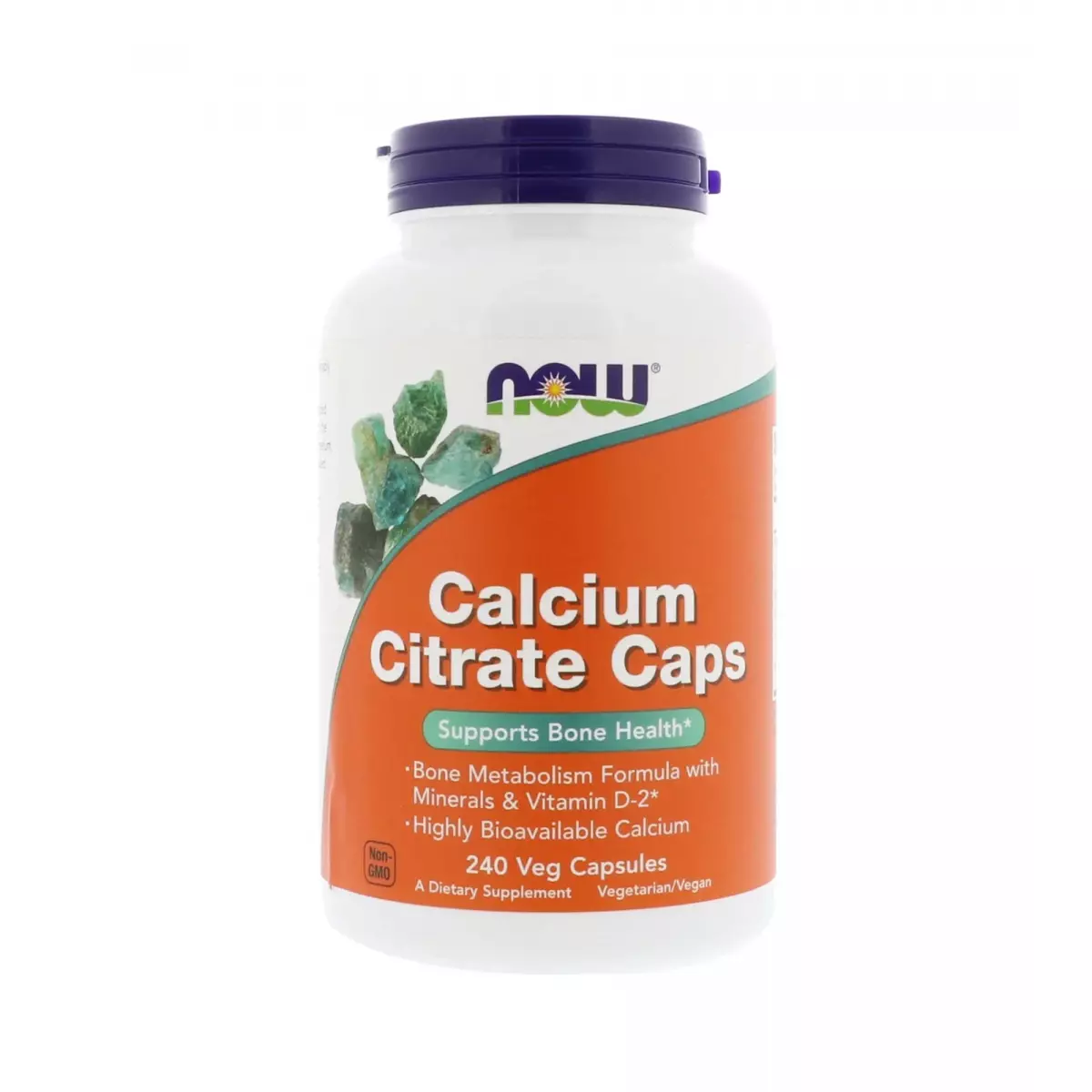 Calcium Citrate Cytrynian Wapnia + Minerały + Witamina D2 (240 kaps) Now Foods Calcium Citrate Cytrynian Wapnia + Minerały + Witamina D2 (240 kaps) Now Foods