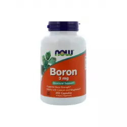 Boron 3 mg Bor (250 kaps) Zdrowe Kości Now Foods