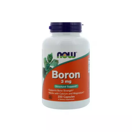Boron 3 mg Bor (250 kaps) Zdrowe Kości Now Foods