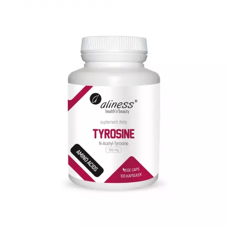 Tyrosine N-acetyl-Tyrosine Tyrozyna 500 mg (100 kaps) Aminokwasy Aliness