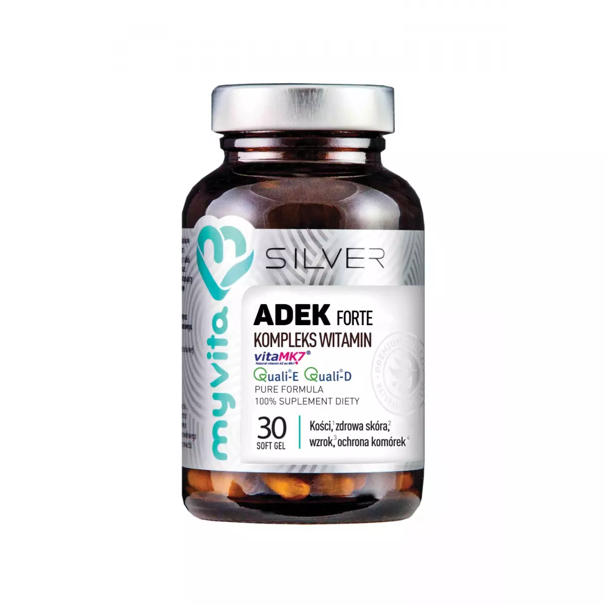 Witaminy ADEK Forte Kompleks Witamin (30 softgels) Silver MyVita Witaminy ADEK Forte Kompleks Witamin (30 softgels) Silver MyVita
