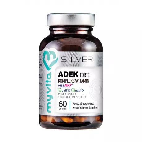 Witaminy ADEK Forte Kompleks Witamin (60 softgels) Silver MyVita