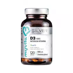 Witamina D3 FORTE 2000 IU (120 kaps) Naturalna Silver Myvita