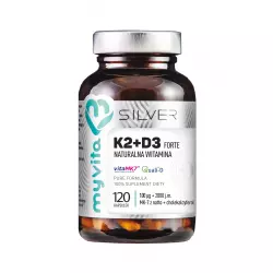 WITAMINA K2 + D3 FORTE 100 mcg + 2000 IU (120 kaps) Silver Myvita