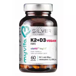 Witamina K2 MK-7 100 mcg + Veg D3 2000 IU VEGAN FORTE Wege (60 kaps) Silver Myvita