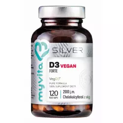 Witamina D3 VEGAN FORTE 2000 IU (120 kaps) Naturalna Silver Myvita