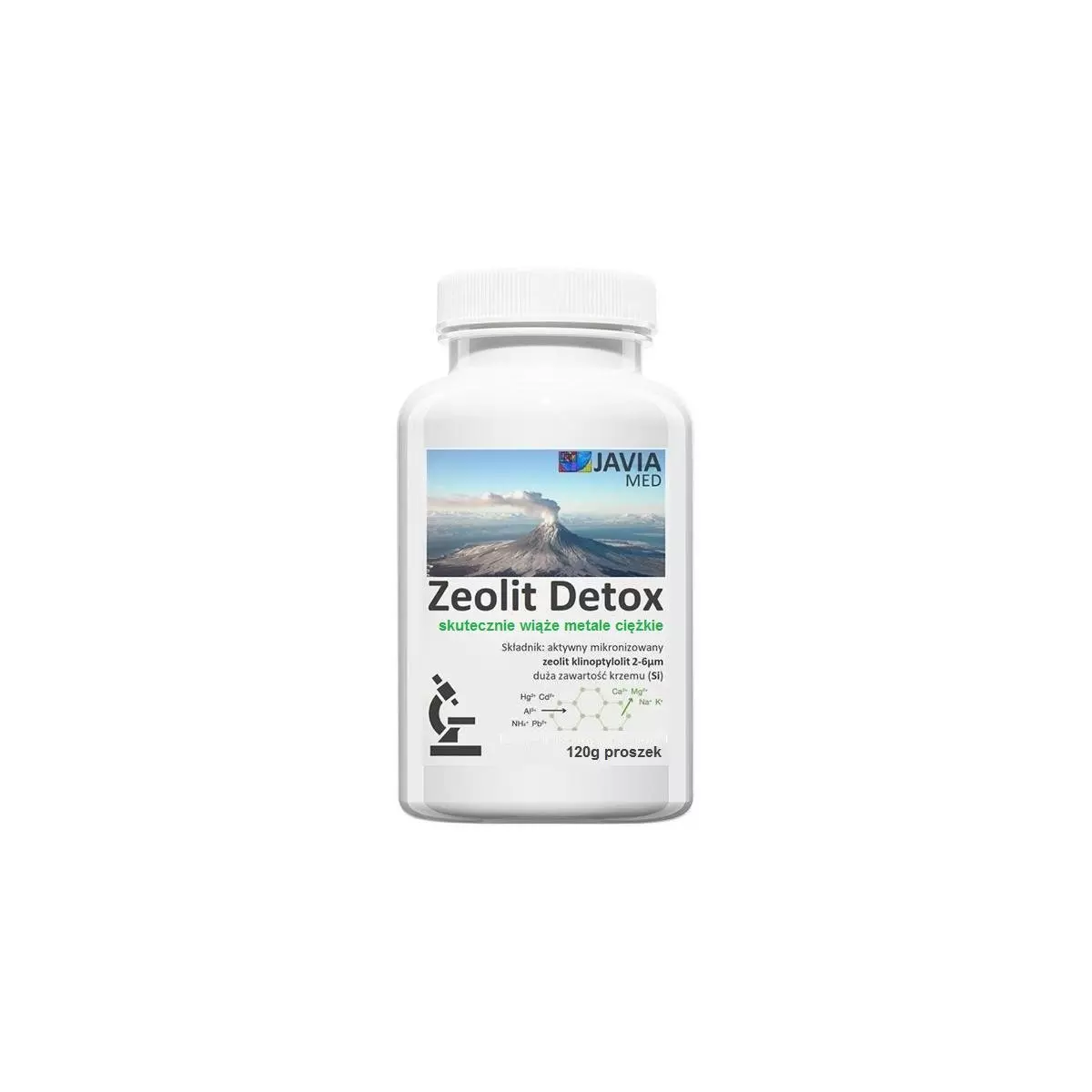 Zeolit Detox 120 g Aktywny Mikronizowany Klinoptylolit Najdrobniejszy 2-6 um Proszek Zeolit Detox 120 g Aktywny Mikronizowany Klinoptylolit Najdrobniejszy 2-6 um Proszek