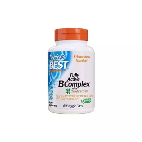Fully Active B Complex (60 kaps) Kompleks Witamin B + Kwas foliowy Doctor's Best