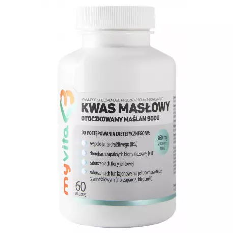 Kwas Masłowy Otoczkowany Maślan Sodu 360 mg (60 kaps) MyVita