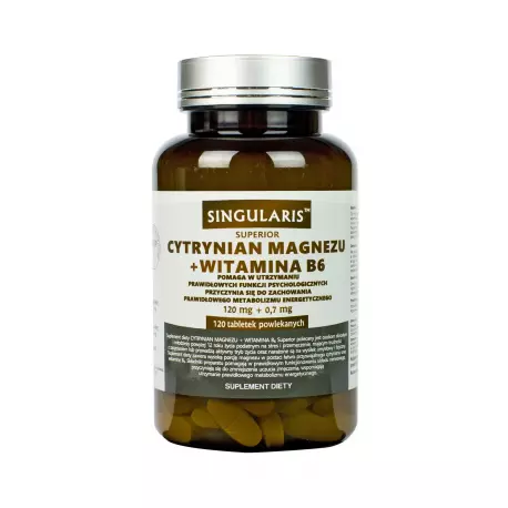 Cytrynian Magnezu 120 mg + Witamina B6 (120 tab) Singularis